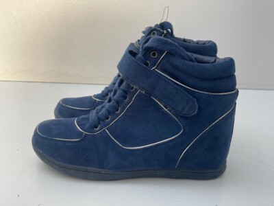 Atmosphere Damen Blau Wildlederimitat Schnürstiefel Klettschuhe UK 4 EUR 37 B103