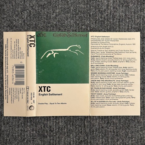 XTC English Settlement Cassette Tape 1984 Geffen Reissue Double Length Album - Picture 4 of 5