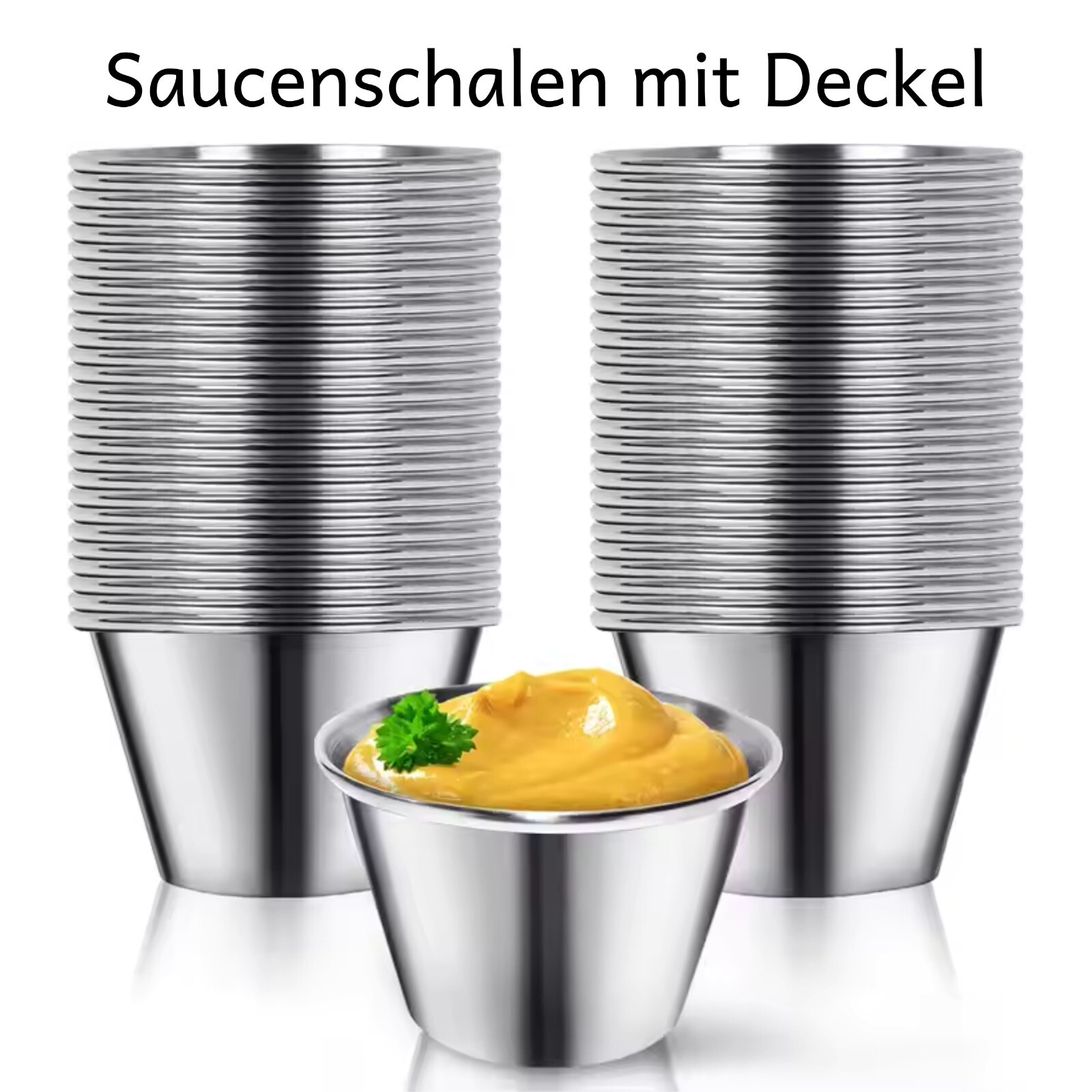 Saucenschalen mit Deckel Soßenbehälter Dips schalen er8 Soßenschalen Schalen