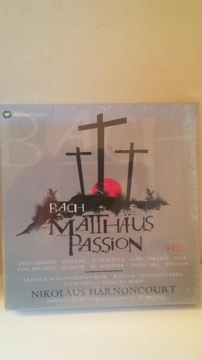 BACH Matthaus Passion 3×CD Box Harnoncourt Concentus Musicus