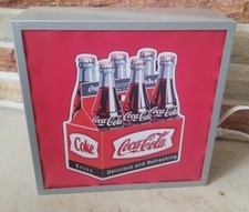 Coca-Cola Two-Sided Lamp Accent Box W/Bulb In Orignal Box. Excellent condition