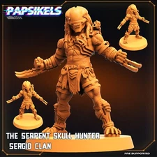 The Serpent Skull Hunter Sergio Clan 32mm Papsikels Miniature Predator
