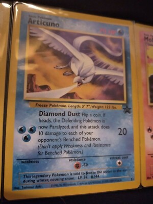 Pokemon Black star promo error card set Moltres #21, Articuno #22