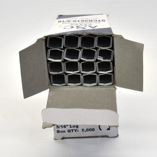 "Grapas tacadoras galvanizadas ASC STCR2619-5/16 2 cajas 10.000 1/2"" x 5/16" - Imagen 2 de 3