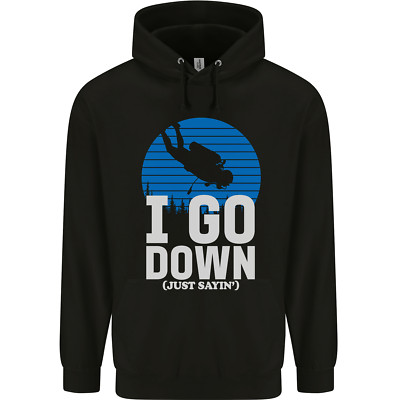 I Go Down lustiger Tauchen Taucher Tauchen Kinder Kids Hoodie