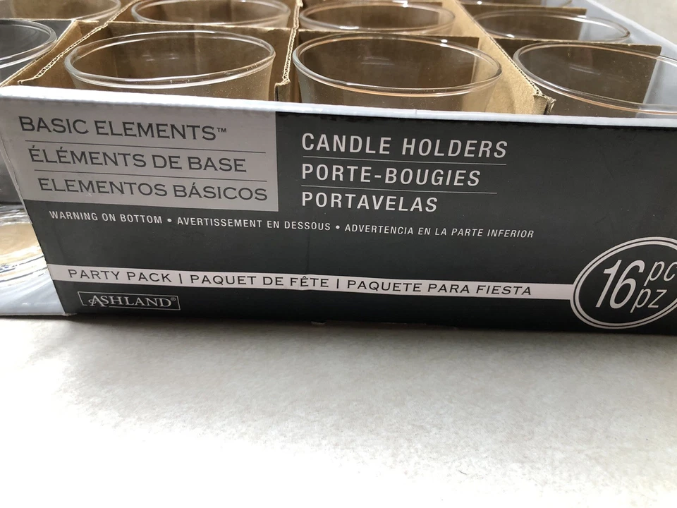 Ashland Basic Elements Glass SET OF 16 Candle Holders 2 3/4” New - Image 2 of 4