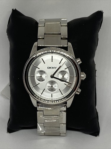 DKNY NY2364 Women's Silver Stainless Steel Analog Silver Dial Wrist Watch UC287 - Picture 3 of 12