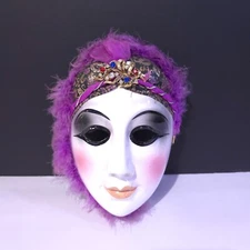 ABOUT FACE vintage Clay Art ceramic wall mask art