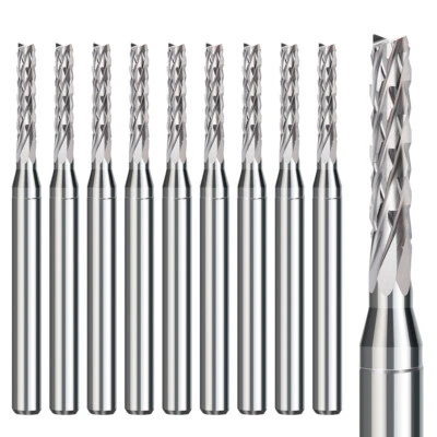XCAN 10pcs PCB Corn End Mill Cutter 1.0-3mm CNC Micro Engraving Bit Set for Pvc Wood