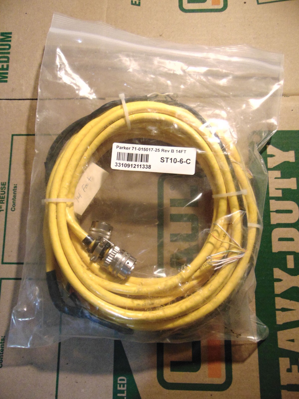 Parker 71-015017-25 Compumotor Cable, Length: 14 Feet, 12-Pin to Flying Leads