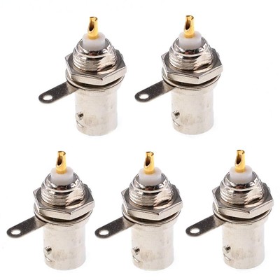 5 Stück BNC-Buchsenbuchsen-Adapter Chassis Panel Mount Löten