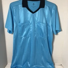 Adidas Men’s Activewear Shirt Small Blue Climalite Ref 18 Jersey Pockets NWT