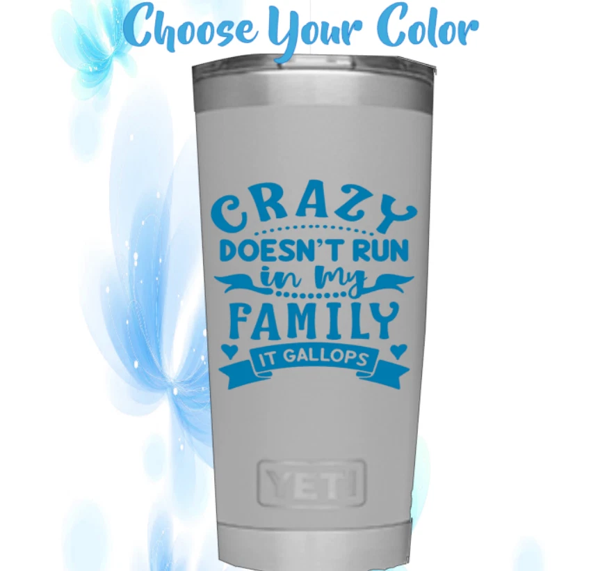 Monogram Vinyl Decal For Tumblers, Cups Sticker With (Quote