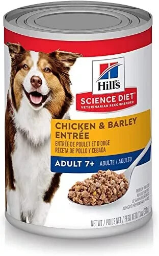 Hill's Science Diet Wet Dog Food, Senior Adult 7+, Chicken & Barley 12-PackHISTO