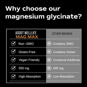 Glicinato de magnesio 500 mg - 240 cápsulas | Suministro para 8 meses | Fórmula premium de EE. UU. - Imagen 4 de 8