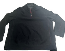 TOMMY BAHAMA Pullover Long Sleeve Half Zip Reversible Top Black/Gray L