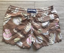 VILEBREQUIN SWIM Shorts Swimming Trunks Drawstring KIDS BOY brown size 8 year
