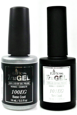 EZFlow TruGel Nail Polish - Base coat + Top coat 0.5oz Combo