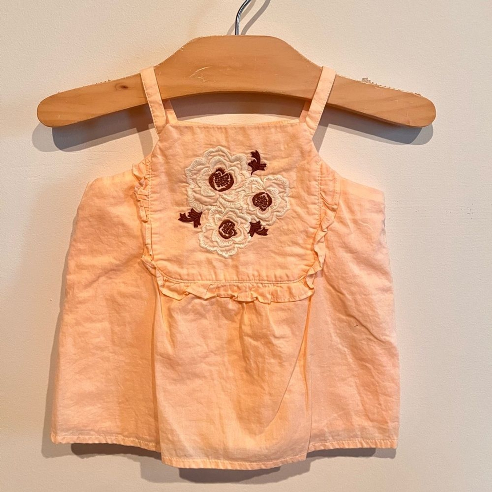 Janie & Jack peach embroidered floral tank top I 1218 mos eBay