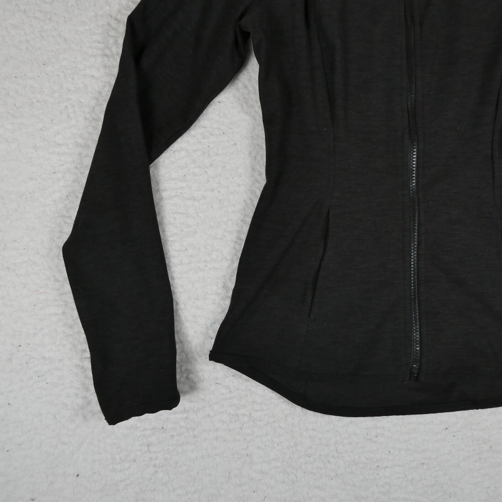 yogalicious lux full zip long sleeve poly spandex sweater