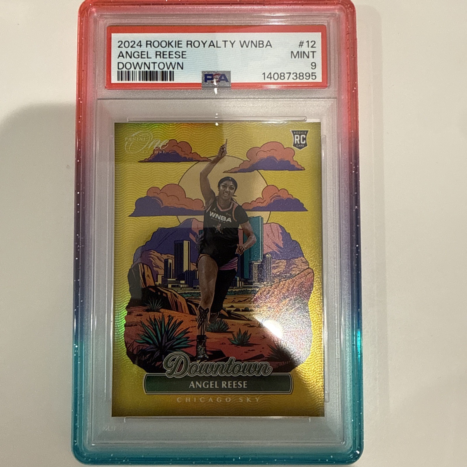 ANGEL REESE PSA 9 2024 PANINI WNBA ROOKIE ROYALTY #12 DOWNTOWN SP RC SKY 3768 view 3