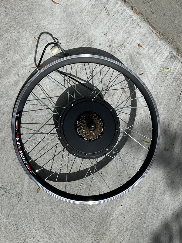 E-Bike 26" Rear Bicycle Rim 7-speed 48V 1000W Electric Hub 
