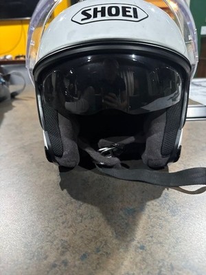 shoei white J-cruise biker helmet with visor size XL with room inside for comms | eBay shoei white J-cruise biker helmet with visor size XL with room inside for comms | eBay