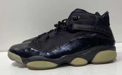 Jordan 6 Rings Black Patent Basketball Sneakers Men's Size 13