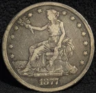 1877 S United States Trade One Dollar Silver S$1 Coin -II