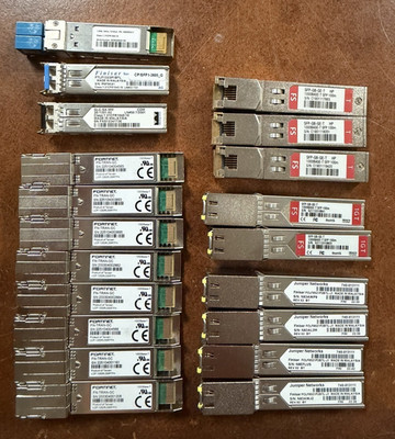 Lot Mixed Brand SFP Transceiver Modules Cisco Fortinet Juniper HP 1Gb LC RJ45