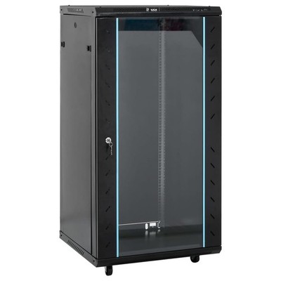 vidaXL 18U Netzwerkschrank mit Rollen 19'' IP20 800x600x1000 mm