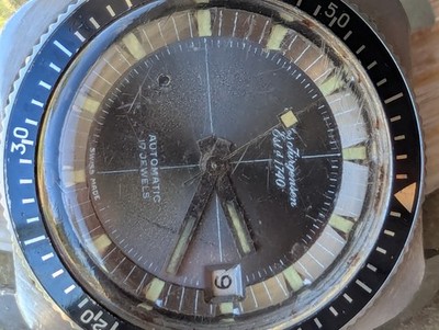 Vintage 1960's Jules Jurgensen All SS Diver w/MSR T56 Mvmt,Runs