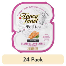 (24 pack) Purina Fancy Feast Petites Seared Salmon Entree With Spinach in Gravy