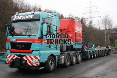 LKW Foto MAN TGX 41.680 V8 Schwerlasttransporter Deutschland hell blau GR #j4gy