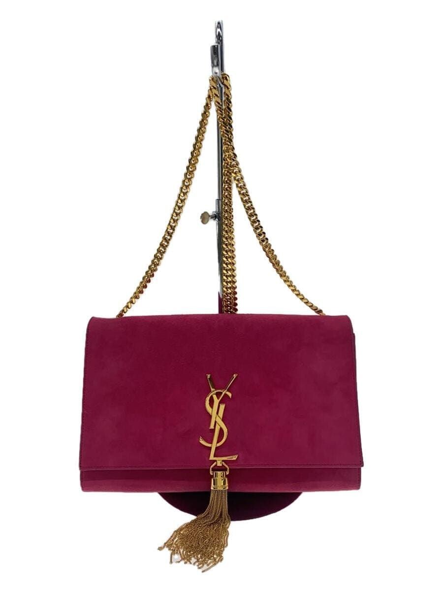Borsa a tracolla YVES SAINT LAURENT Kate 99 nappa scamosciata rosa usata