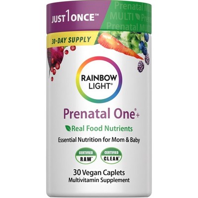 Rainbow Light Prenatal Multivitamin One + for 30 Count (Pack of 1), Green 