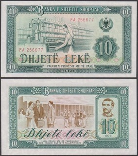Albania 10 Leke 1976 UNC P 43