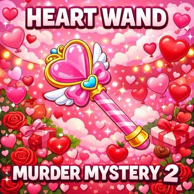 Murder Mystery 2 MM2 Heart Wand - Very Rare Now!