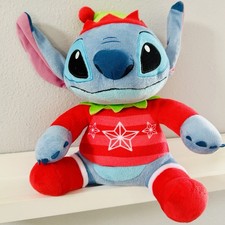 Disney 11 Stitch Christmas Holiday Plush Elf Stuffed Animal Toy Lilo Stitch