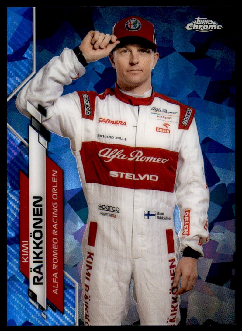 2020 Topps Chrome Sapphire F1 #15 Kimi Raikkonen Alpfa Romeo Racing Orlen