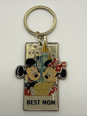 DISNEY RESORT MINNIE MICKEY Best Mom METAL 2.5  KEY CHAIN