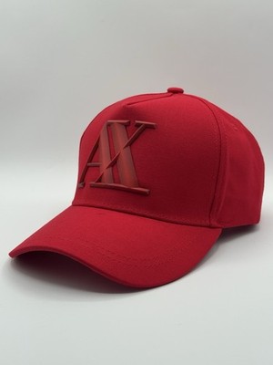 Armani Exchange A/X 3D Logo Matte Crimson Cap