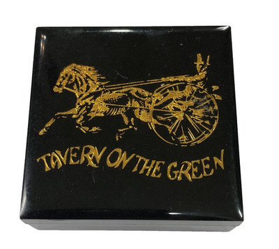 Tavern On The Green Plastic Boxed Wooden Matches - Vintage