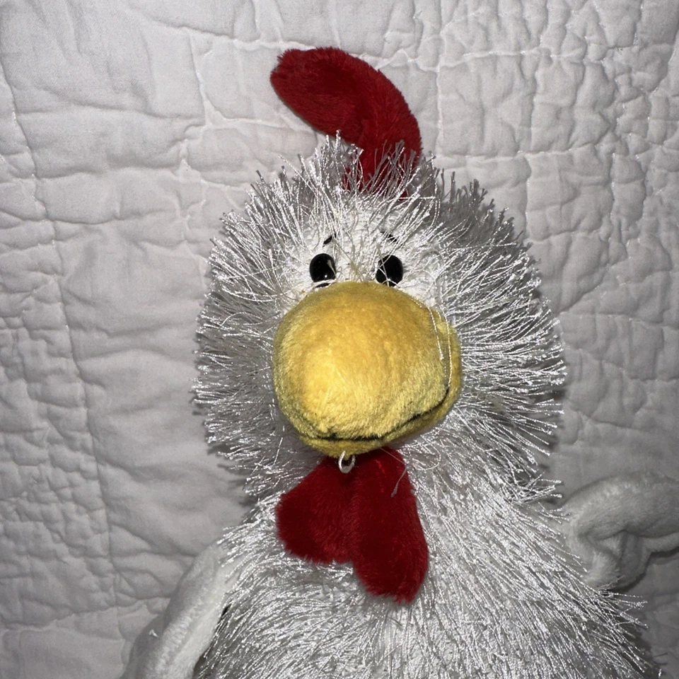 Ganz Webkinz 9” Chicken HM205 White Plush Stuffed Animal Toy No Code y2k decor - Image 3 of 4