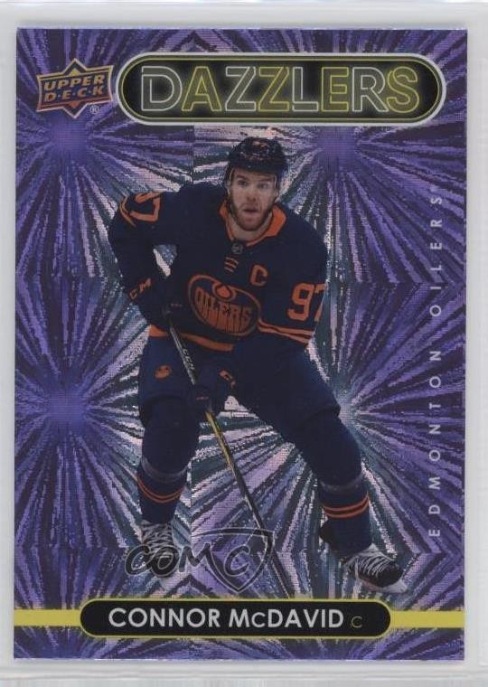 2021-22 Upper Deck Series 1 Dazzlers Purple Connor McDavid #DZ-19 0h1