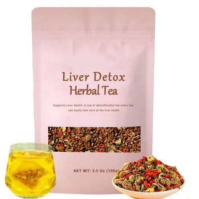 Liver Detox Herbal Tea, Dandelion Root Tea, Chrysanthemum Cassia Seed Goji Be...