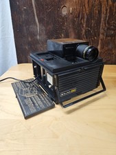 Bell Howell Slide Cube Projector CP40 Wood Grain Auto Focus 35mm Slide WORKS