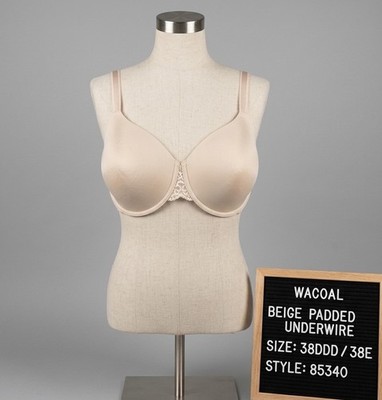 Wacoal 38DDD Bra Style 85340 Elevated Allure 38E Tan Nude Beige Underwire