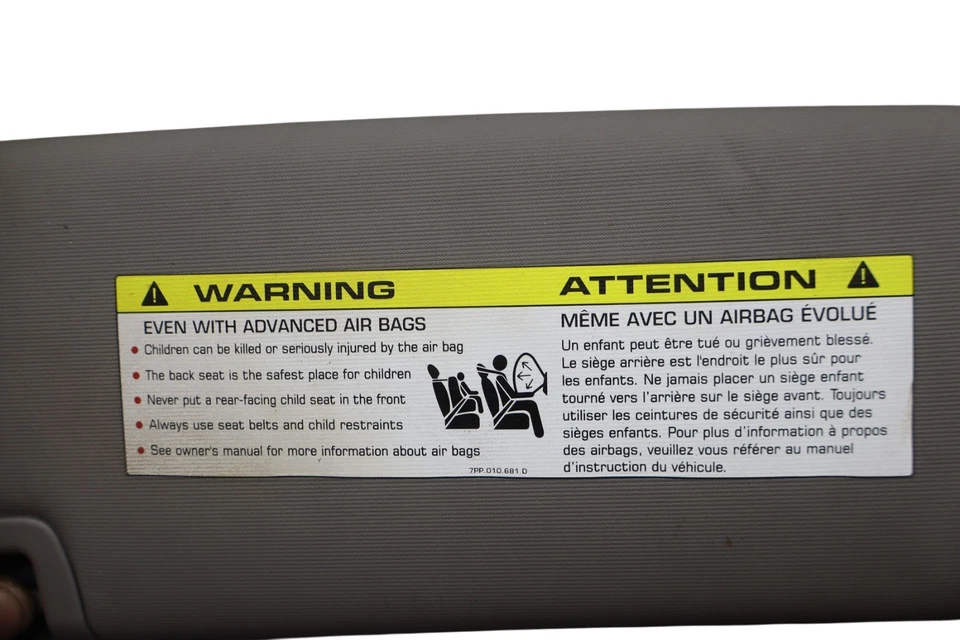 Parasol delantero derecho del lado del pasajero 10-16 Porsche Panamera parasol OEM Foto 4 de 4