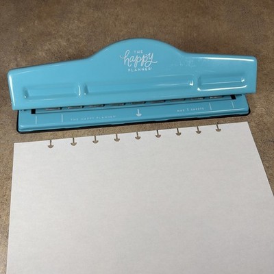 The Happy Planner Classic 9-Hole Paper Punch Blue Create 365